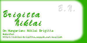 brigitta niklai business card